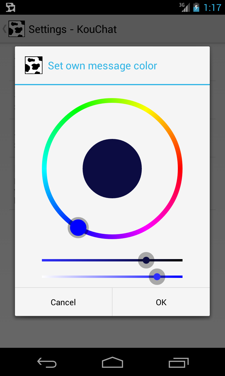 Set own message color
